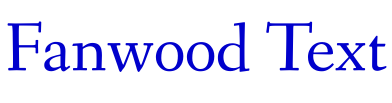 Fanwood Text font